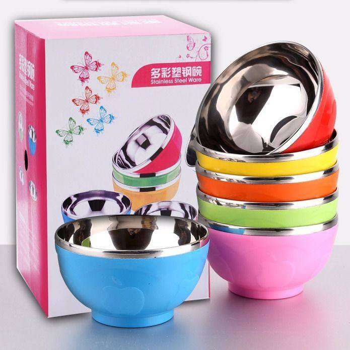 (6个装)不锈钢碗双层隔热彩色成人大号面碗防烫耐摔加厚儿童碗|msdalam kategori pinggan mangkuk, pinggan mangkuk, Bowl - dari Buy2taobao.com untuk memberikan perkhidmatan ejen Taobao profesional membeli