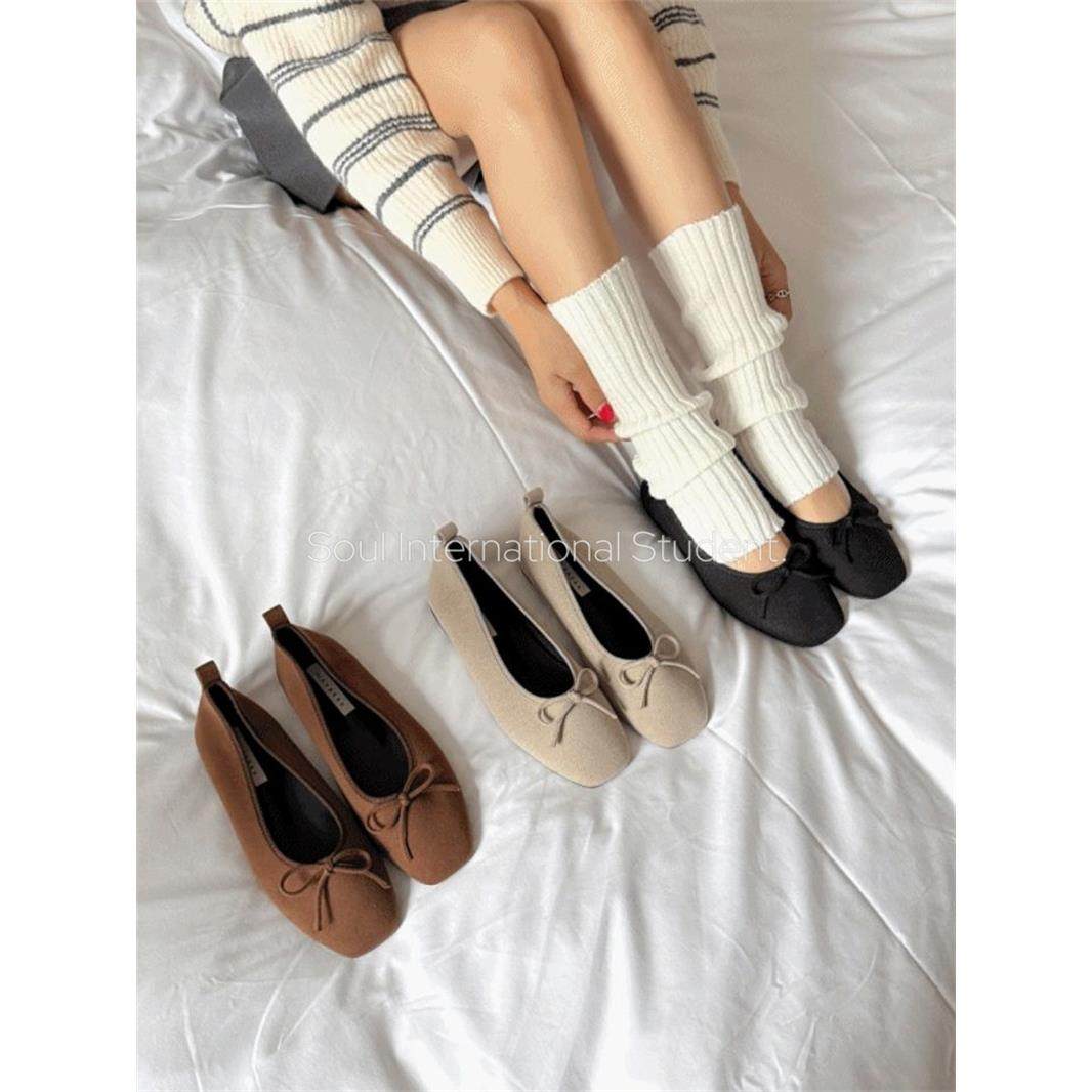 韩国蝴蝶结羊毛平底鞋女灰姑娘温柔晚晚风芭蕾一脚蹬奶奶鞋,女鞋,时尚芭蕾鞋,淘宝优惠券,粉丝福利购,淘宝优惠卷