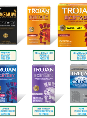 美国制造TROJAN ECSTASY超润滑系列安全套10片 前段宽头阔度73mm