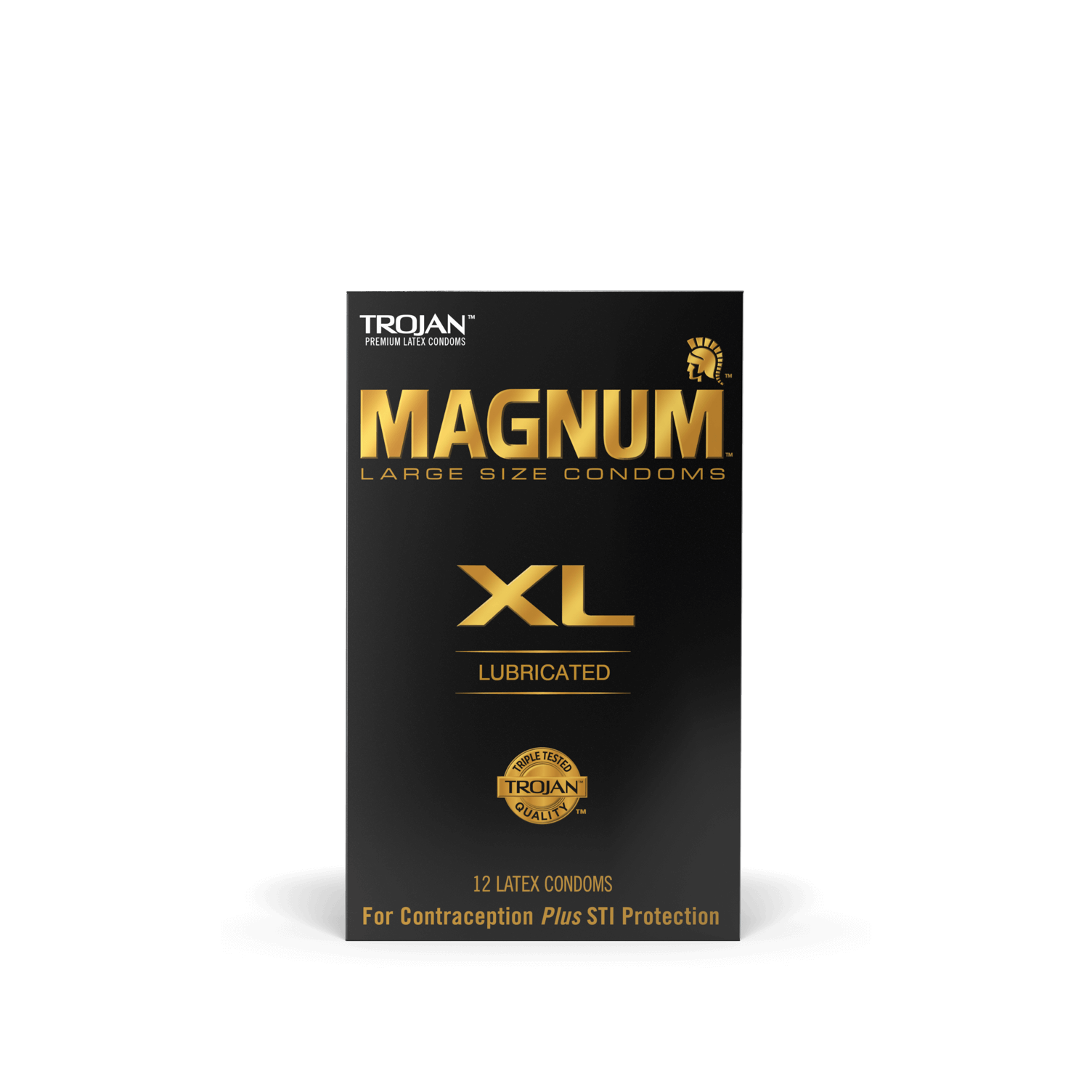 美国制造TROJAN Magnum XL超大号特大号避孕套1/12片 阔度69mm