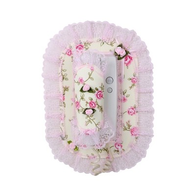 布艺门铃套可视电话防尘罩室内对讲机套蕾丝挂机门禁墙遮挡装饰贴