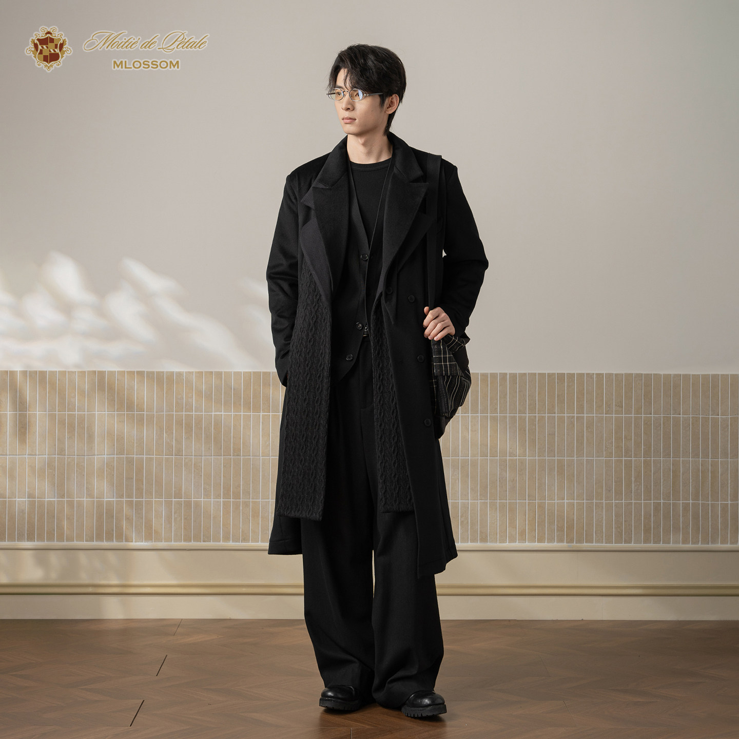 半片花瓣「终章」羊绒羊毛可拆卸围巾羽绒内胆大衣 黑色毛呢外套,男装,毛呢大衣,淘宝优惠券,粉丝福利购,淘宝优惠卷