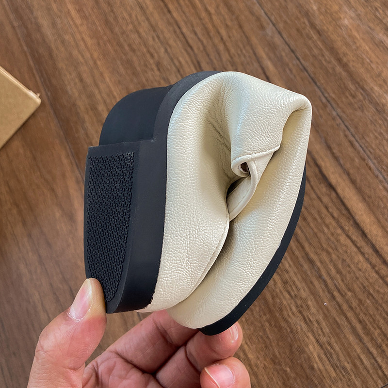 包头半拖鞋女2026春夏季新款法式气质半托凉鞋平底外穿魔术贴单鞋,女鞋,包头拖,淘宝优惠券,粉丝福利购,淘宝优惠卷