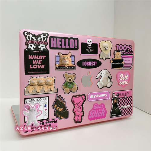 卡通潮牌小熊适用macbook保护壳