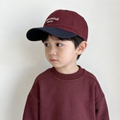 韩版 男童棒球帽拼色百搭女童男孩鸭舌帽宝宝遮阳帽 儿童帽子春秋季