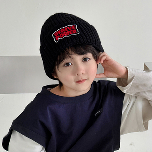 秋冬季男童毛线帽儿童帽子男孩针织帽中大童女2025新款韩版潮百搭