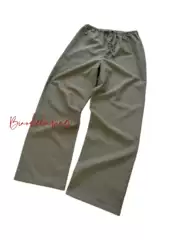 Cousin's Tr-Style Donatello Wool Pants, Row-Style Drawstring Loose Straight-Leg Casual Pants, Relaxed Old Money Style