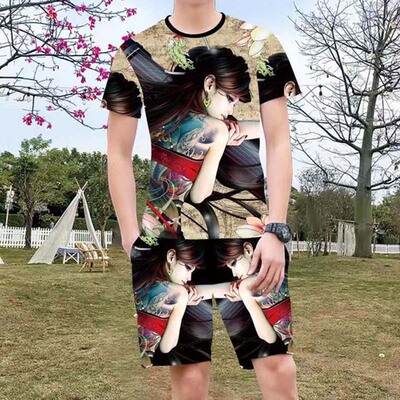 冰丝凉感短袖短裤套装单件可选