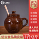 盐罐陶瓷食品家用厨房调料调味罐储油罐老式 盐罐猪油罐带盖耐高温