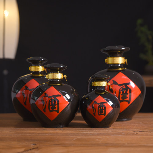 仁新陶瓷复古密封小酒壶酒坛子