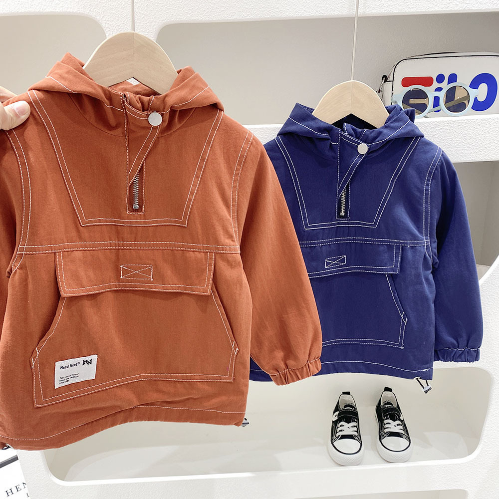 男童新款春季外套2023春款纯色休闲连帽风衣套头衫圆领长袖外套潮,童装/婴儿装/亲子装,普通外套,淘宝优惠券,粉丝福利购,淘宝优惠卷