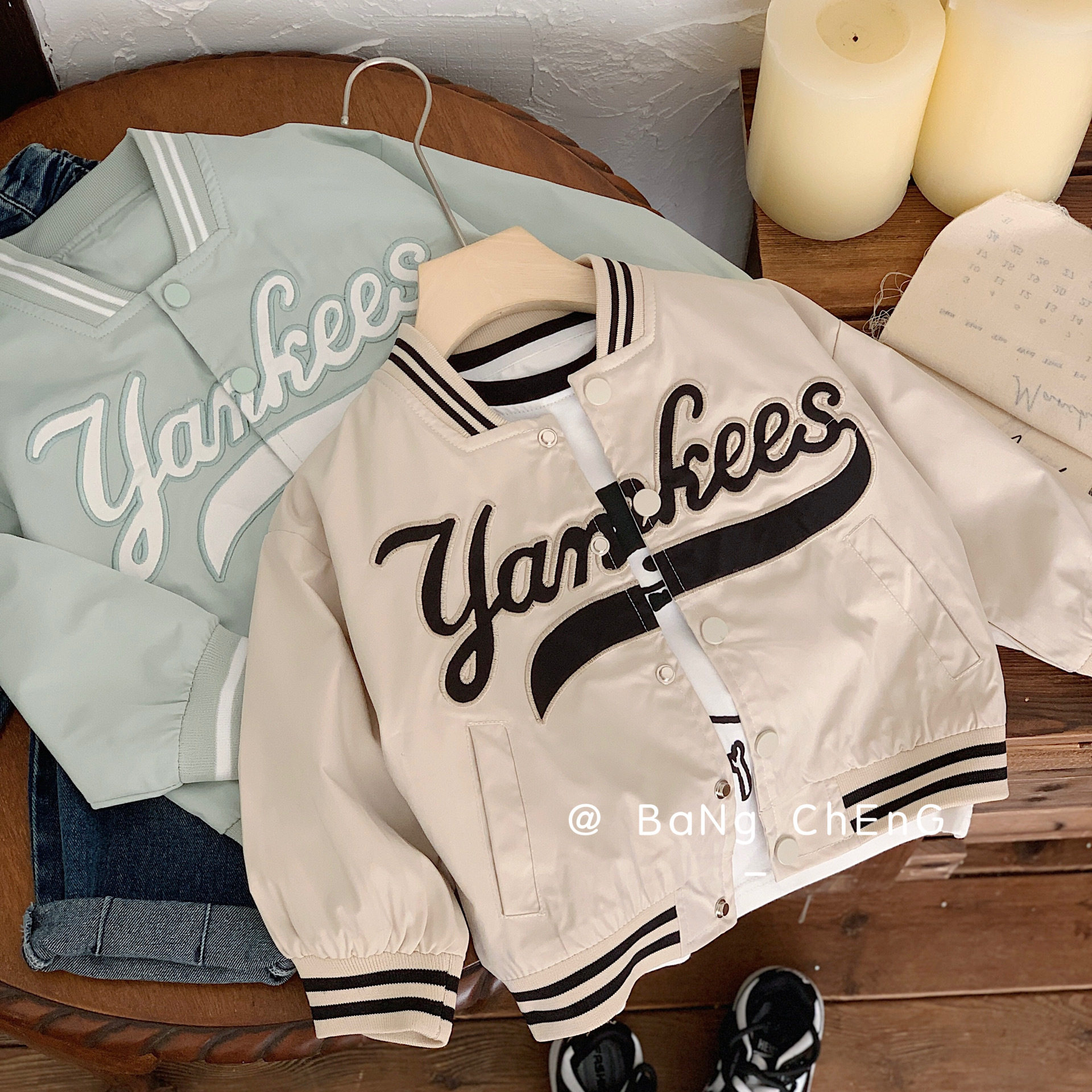 儿童外套2025秋款男女童刺绣字母新品字母夹克休闲开衫,童装/婴儿装/亲子装,夹克/皮衣,淘宝优惠券,粉丝福利购,淘宝优惠卷