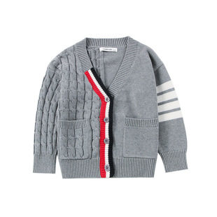 外套 针织毛衣开衫 THOM BRIELLE学院秋风男女儿童宝宝纯棉线厚款