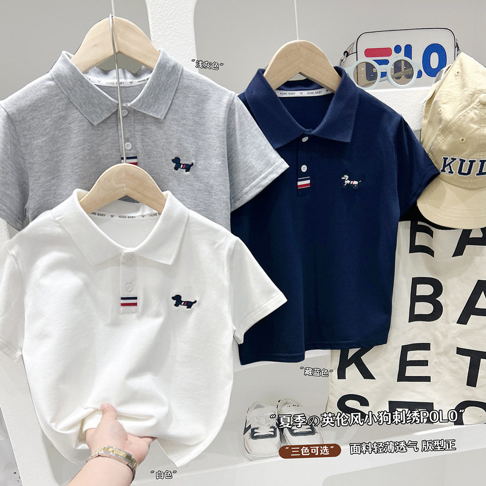 儿童卡通短袖POLO衫 夏季新款中大男孩子洋气翻领T恤宝宝透气上衣,童装/婴儿装/亲子装,儿童POLO衫,淘宝优惠券,粉丝福利购,淘宝优惠卷