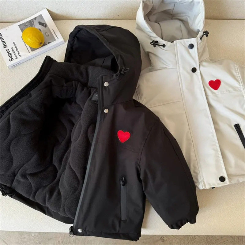童装儿童外套男童爱心潮牌连帽冲锋衣宝宝小童加绒加厚风衣棉服潮,童装/婴儿装/亲子装,普通外套,淘宝优惠券,粉丝福利购,淘宝优惠卷