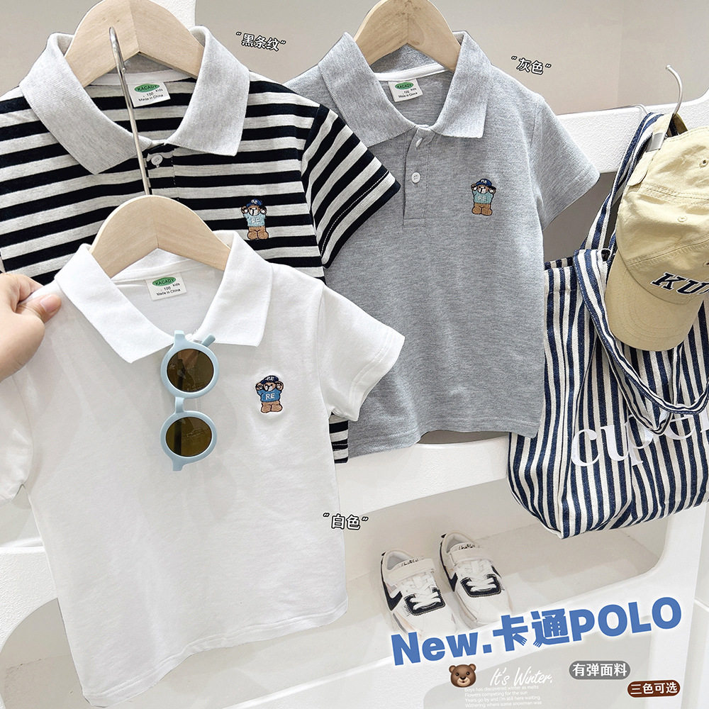 男童半袖polo衫翻领t恤儿童男孩夏款新款中大童韩版卡通上衣,童装/婴儿装/亲子装,儿童POLO衫,淘宝优惠券,粉丝福利购,淘宝优惠卷