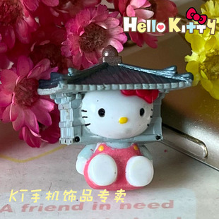 三丽鸥㊣地域限定Hello Kitty手办公仔摆件KT人偶 名屋の寺建筑