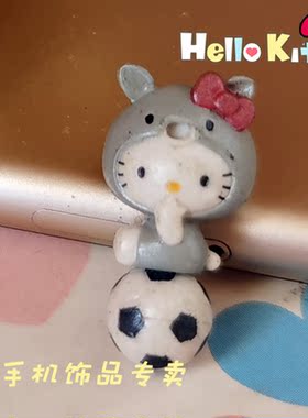 足球小牛 saniro日本凯蒂猫手办公仔摆件微型盲盒挂件 有瑕疵慎拍