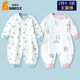 婴儿连体衣春秋款 保暖哈衣 纯棉内衣宝宝衣服抱无骨新生儿爬服长袖