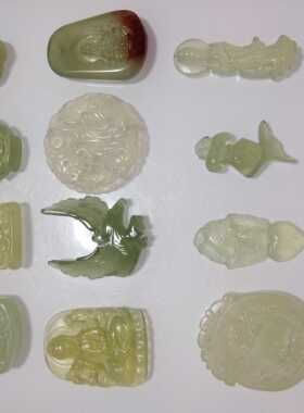 节节高千手观音金蟾雄鹰天然岫玉