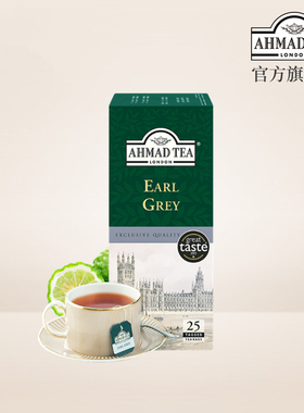 AHMAD TEA英国亚曼格雷伯爵红茶25个袋泡茶包做奶茶自制奶茶烘焙