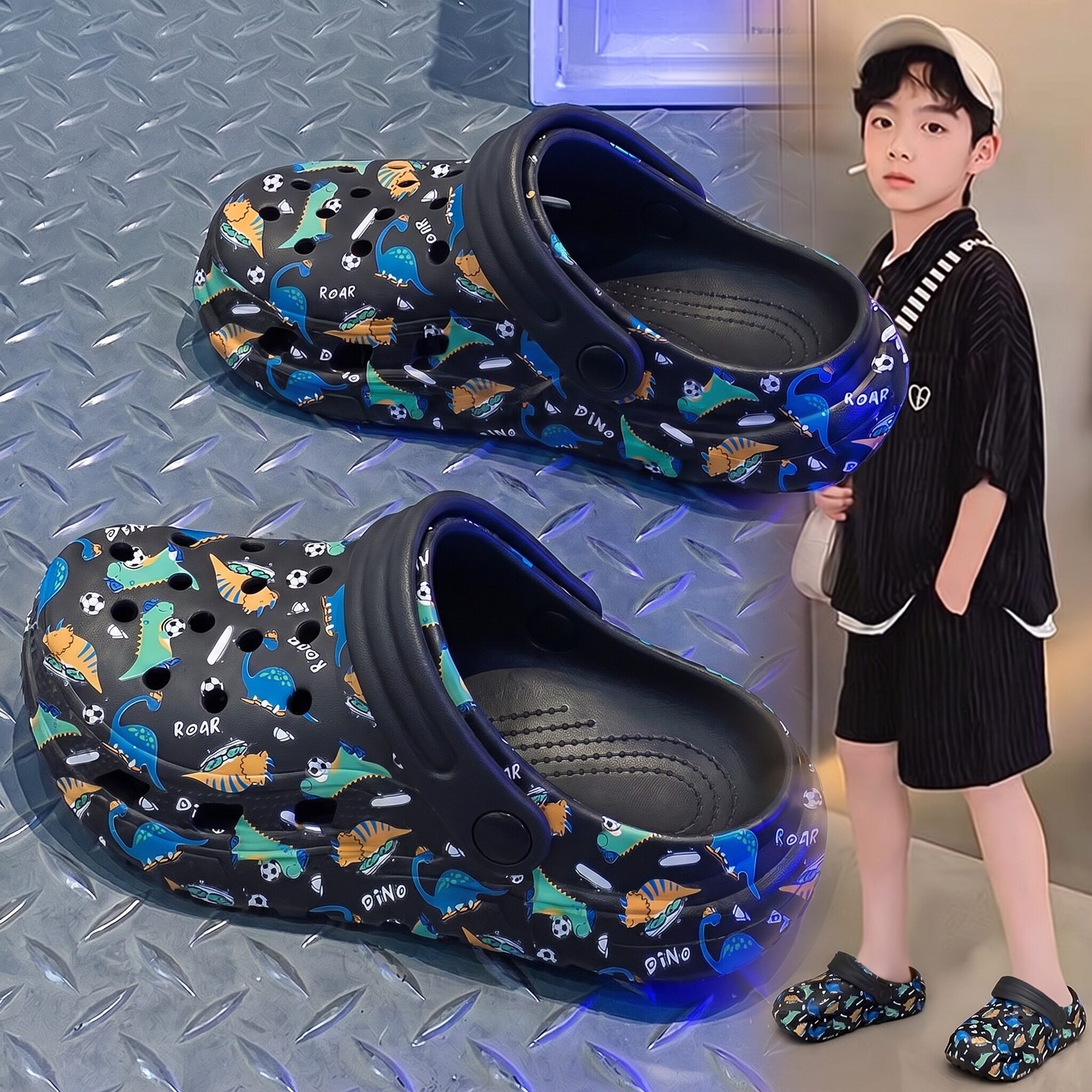 儿童洞洞鞋男童夏季防滑不臭脚图片