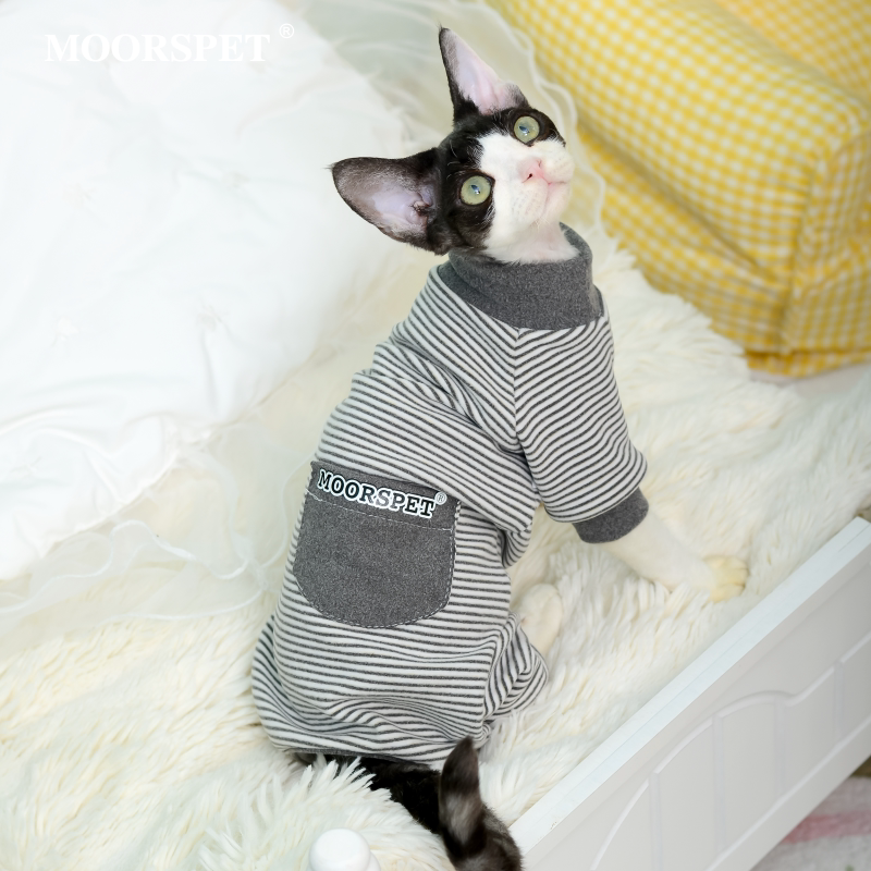宠物猫衣服冬装四脚包肚衣德绒保暖护肚连体服无毛猫德文猫咪衣服