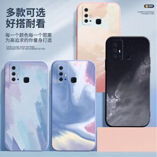 手机套外壳 适用vivoZ6手机壳z6镜头全包V2230A磨砂水彩画超薄高级防摔vivo软壳高颜值保护套硅胶男女创意新款