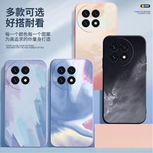 适用于一加13手机壳1 手机套 13t镜头全包PJZ110磨砂水彩画超薄高级防摔软壳OnePlus高颜值保护套硅胶男女新款