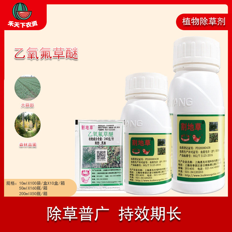 割地草240克/升乙氧氟草醚大蒜田森林苗圃一年生杂草除草剂10ml