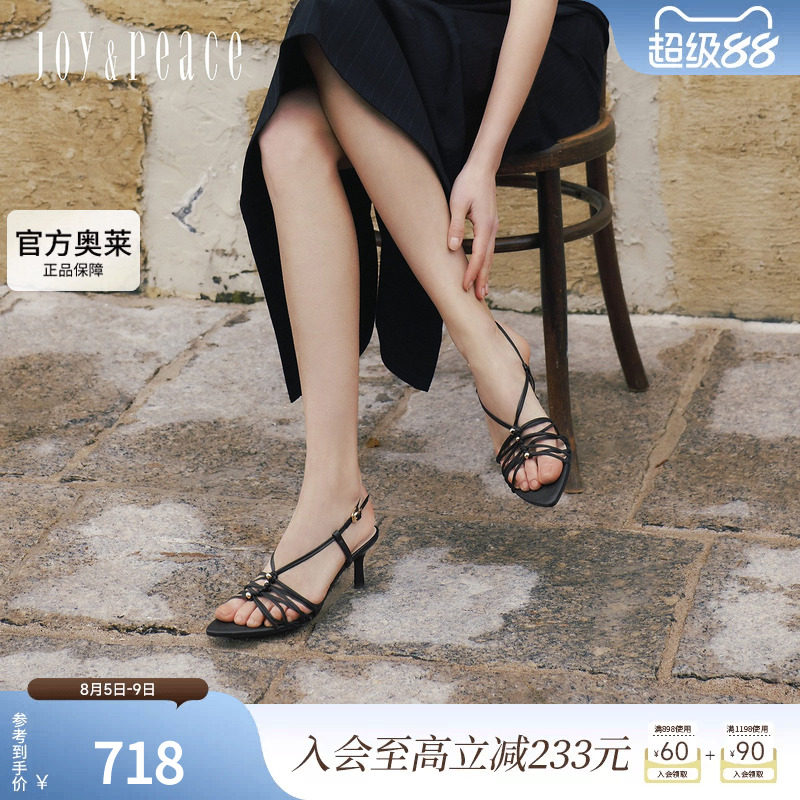 真美诗西西里恋曲高跟罗马凉鞋