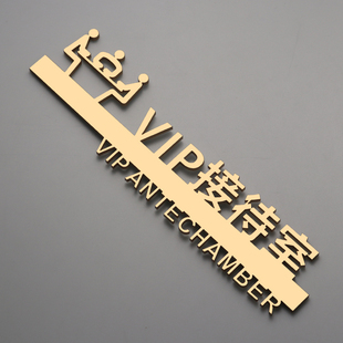 亚克力接待室茶水间VIP贵宾室门牌值班室办公室随手关门提示牌