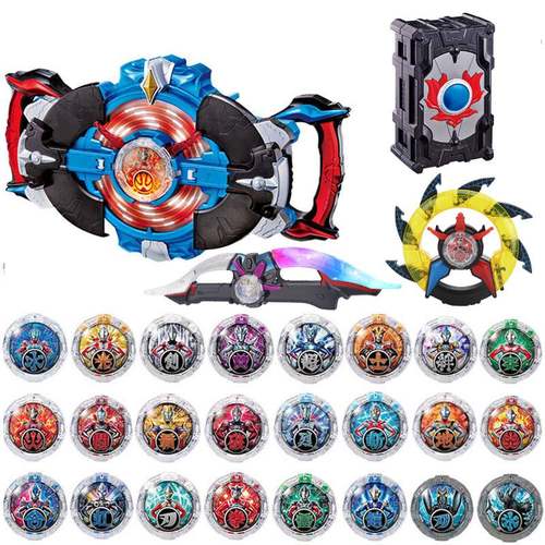 罗布水晶儿童玩具回旋闪光萝卜头镖光轮布鲁罗索变身器套装