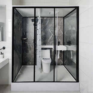 淋浴房整体成品卫生间改造免防水家用一体化卫浴室SMC组合卫生间