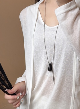 时尚通勤几何三角形锥形长款项链