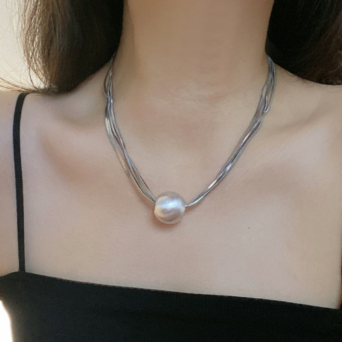 珍珠金属女式叠戴项链