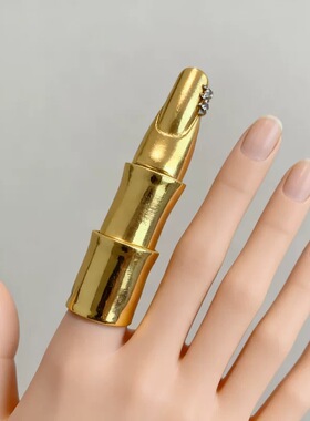 金属关节手指戒指恶魔之眼哑金色