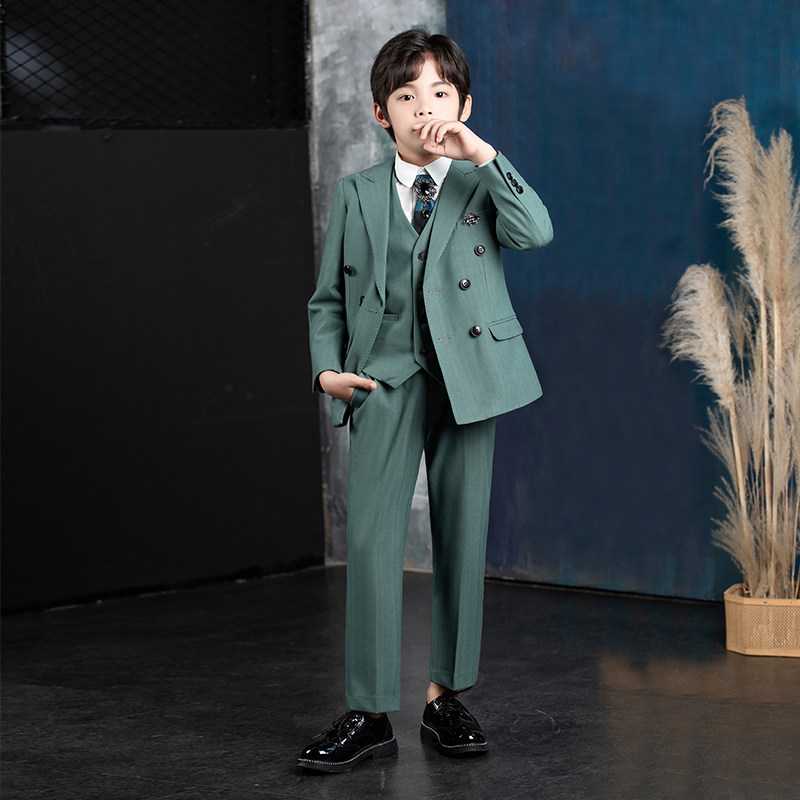 男童西装套装新款儿童礼服英伦风帅气走秀男孩小西服钢琴演出服潮