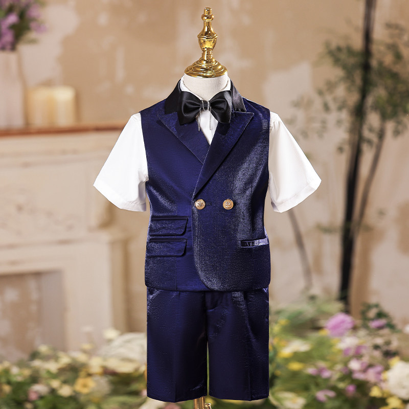 【清仓】男童西装套装儿童礼服西服马甲花童生日小主持钢琴演出服