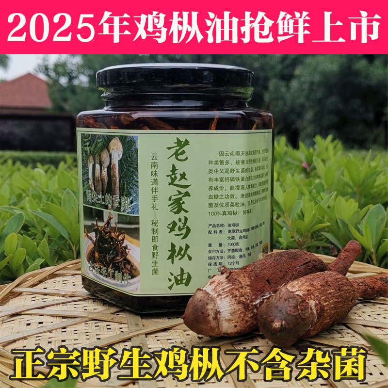 云南特纯野生鸡枞油无人工菌杂菌
