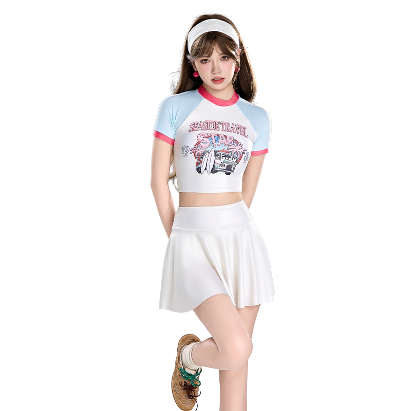 2026新款少女多巴胺分体泳衣
