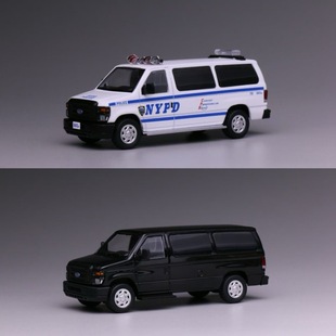 596车模1:64 福特面包车NYPD 便衣合金车模仿真汽车模型收藏摆件