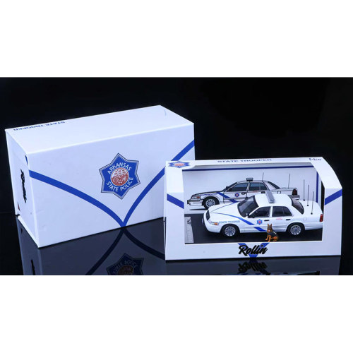 Rollin车模1:64 福特皇冠 阿肯色州警 合金车模仿真汽车模型收藏