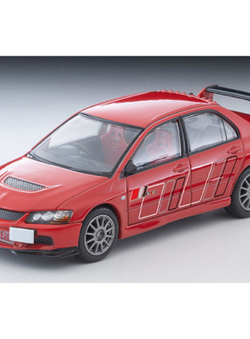 TLV车模N349c 1:64 三菱EVO9代 拉力红合金车模仿真模型收藏摆件