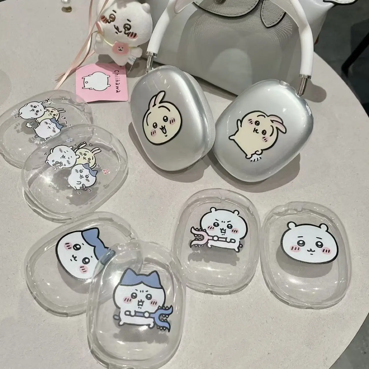适用于AirPods max苹果耳机套tpu防摔乌萨奇打印印刷耳机壳保护套