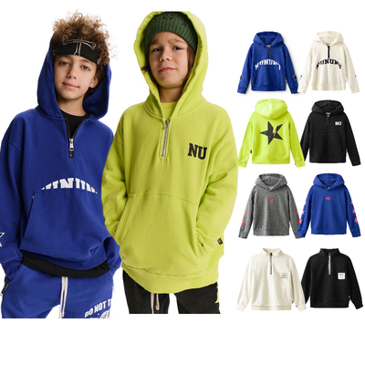 潮牌NUNUNU男女大小童纯棉摇粒绒拉链运动复古卫衣丨FW25秋冬
