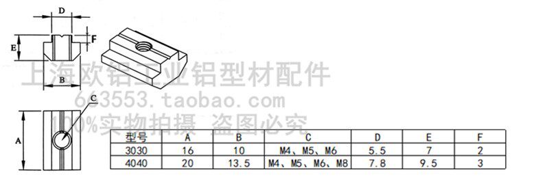 系列滑塊螺母 30/40國標-M4/M5/M6/M8 方形螺母塊 工業鋁型材配件在類目 五金/工具, 緊固件, 螺母中 - 來自Buy2taobao.com提供專業的淘寶代購服務