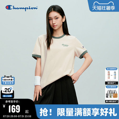 Champion宽松女款圆领短袖T恤