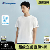 新款 Champion冠军情侣基础t恤夏季 刺绣宽松潮圆领刺绣女 凉感