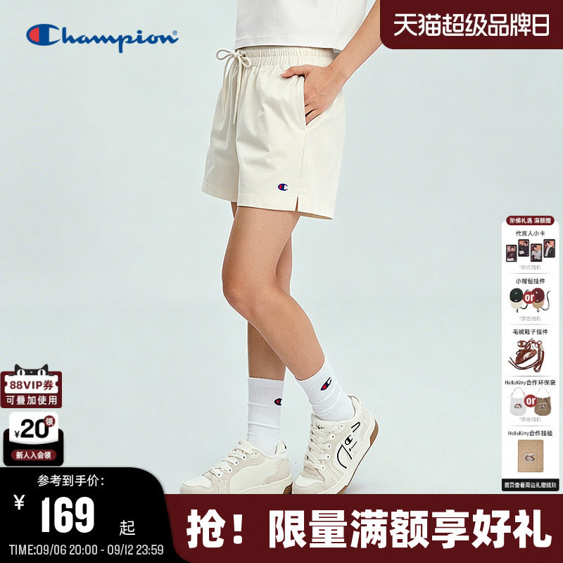 Champion纯棉运动风短裤女款图片